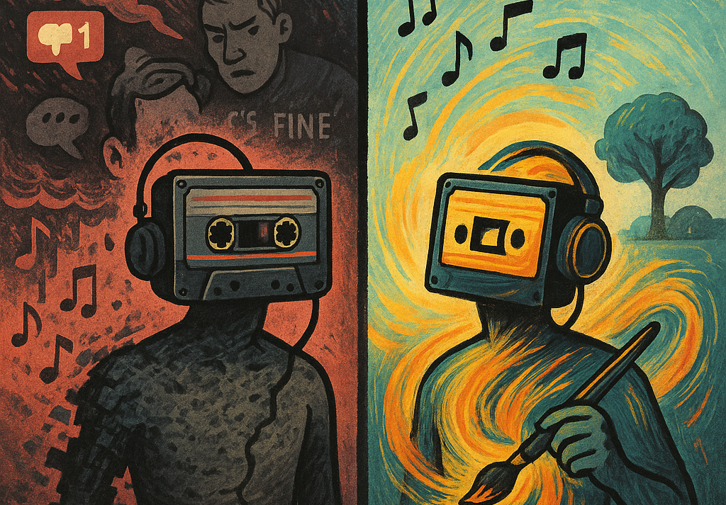 You become what you listen to. Congrats, you're a sad playlist.